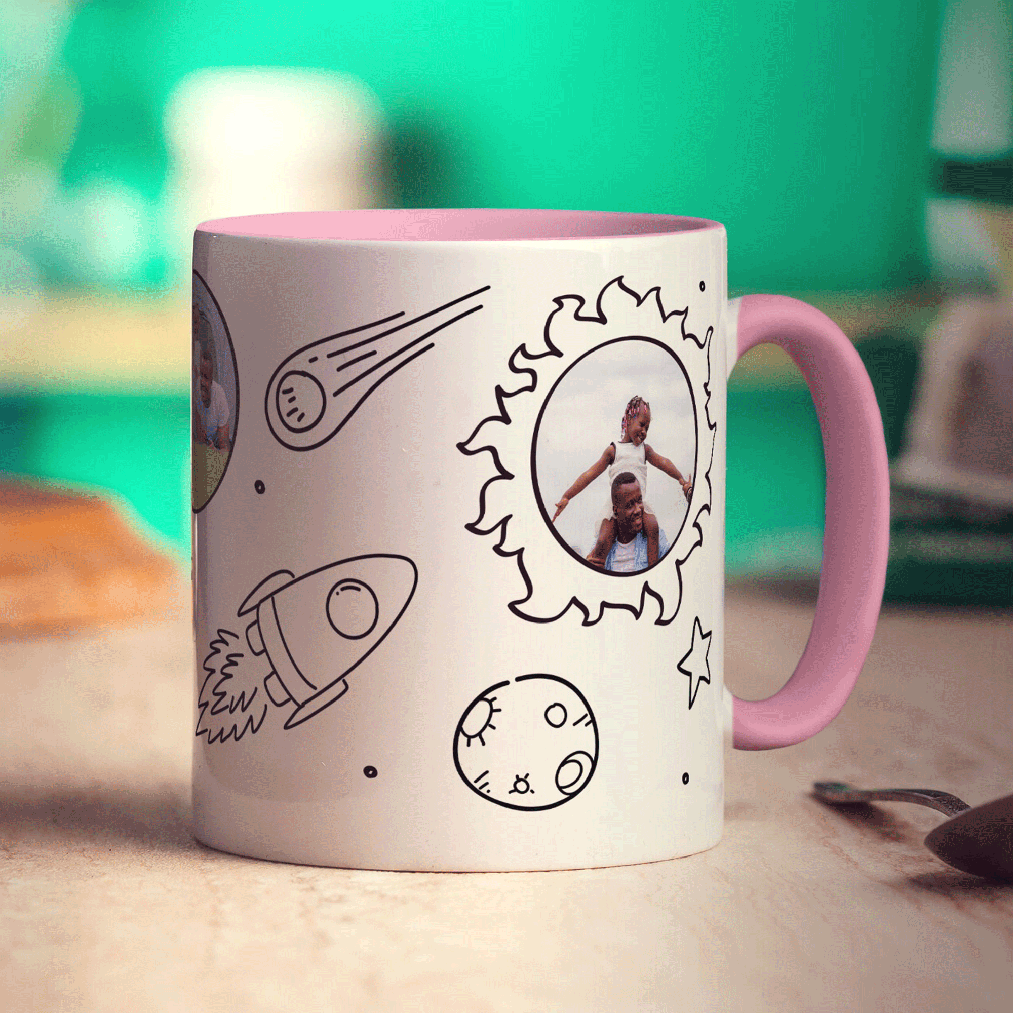 3 Photo Space Doodle Mug