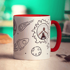 3 Photo Space Doodle Mug - Standard 330ml (11oz) / Red