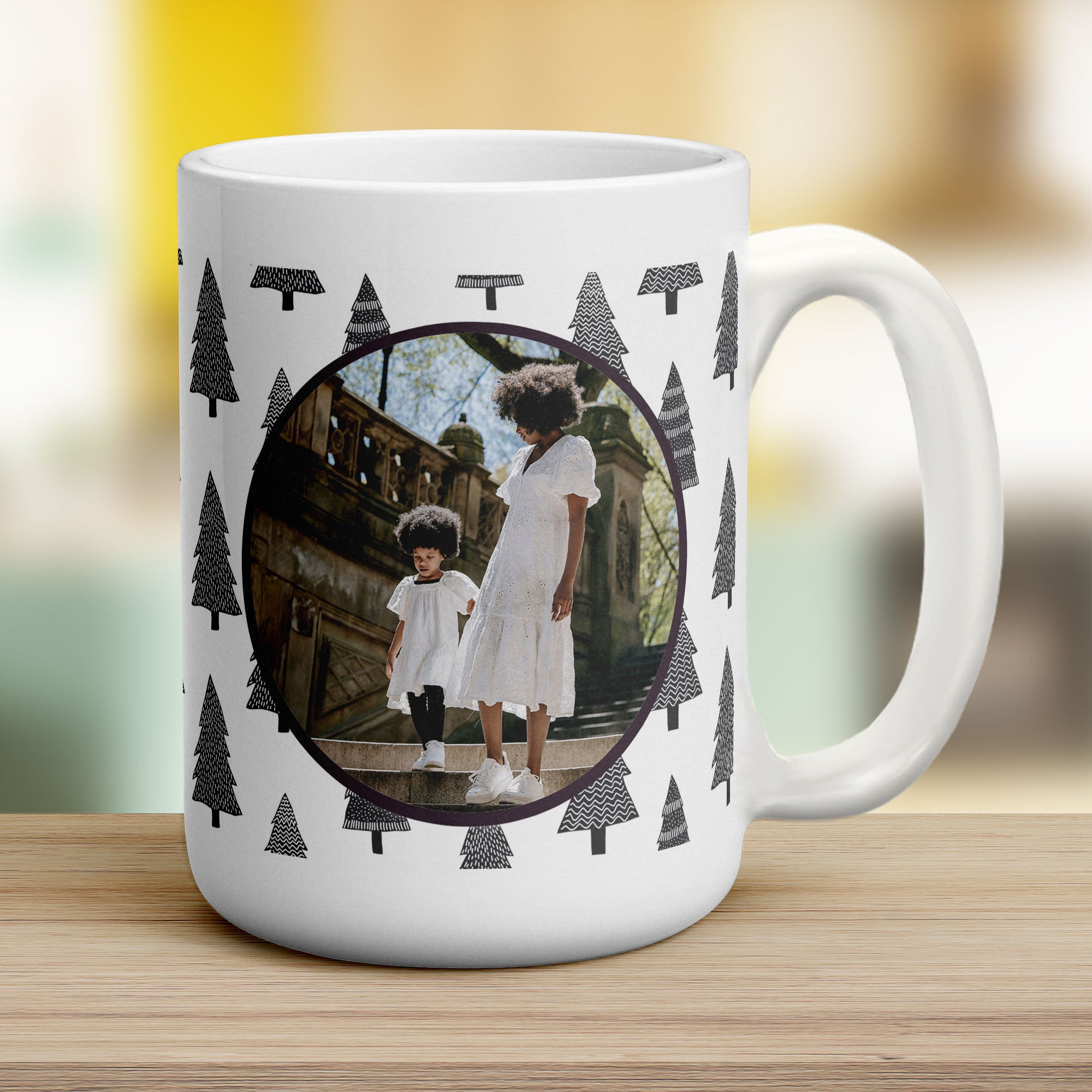 Christmas Tree Pattern Photo Mug