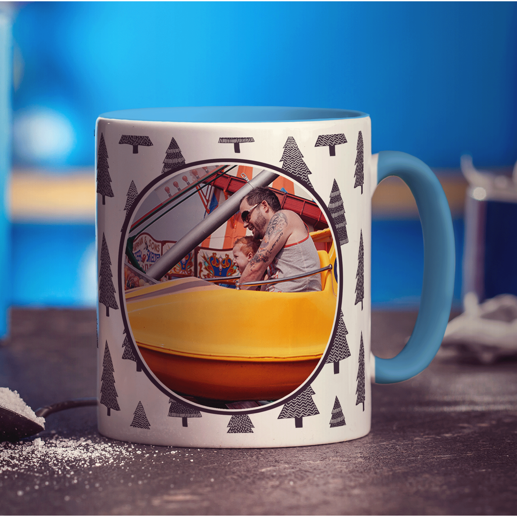 Christmas Tree Pattern Photo Mug