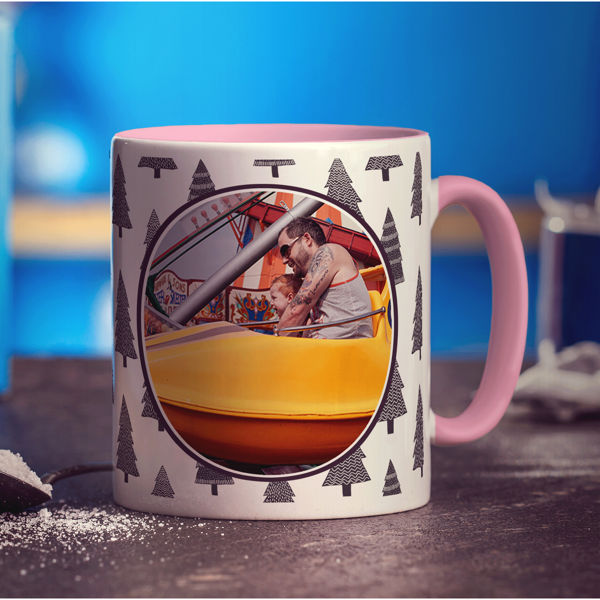 Christmas Tree Pattern Photo Mug