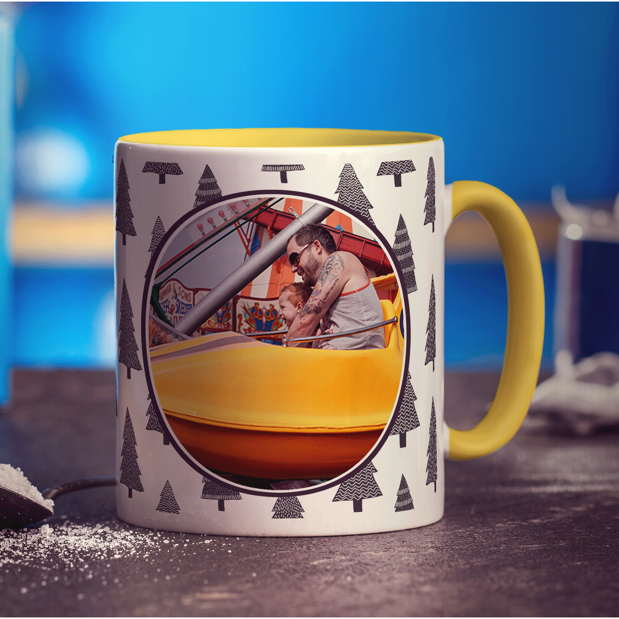 Christmas Tree Pattern Photo Mug