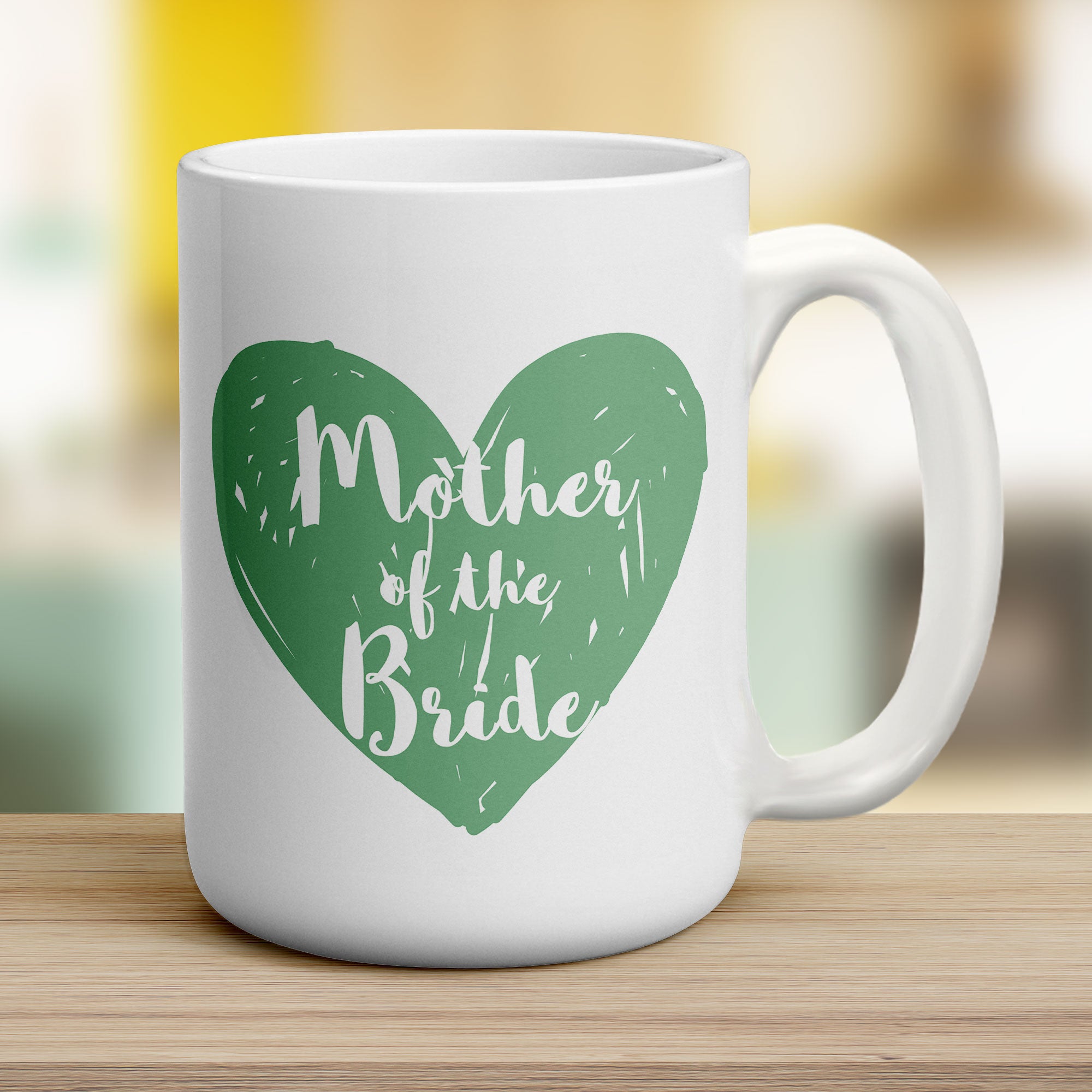 Mother of the Bride Heart Name Mug