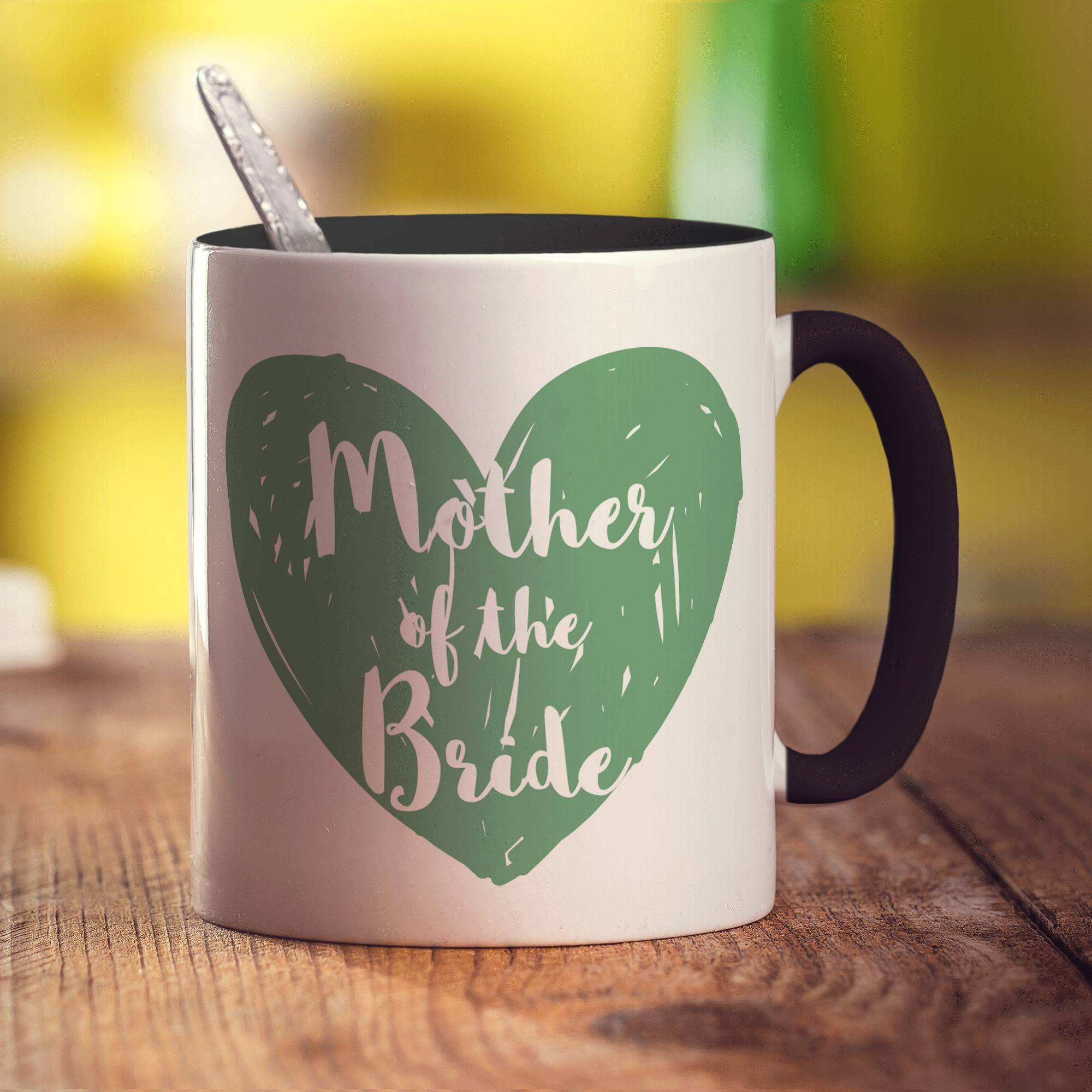 Mother of the Bride Heart Name Mug