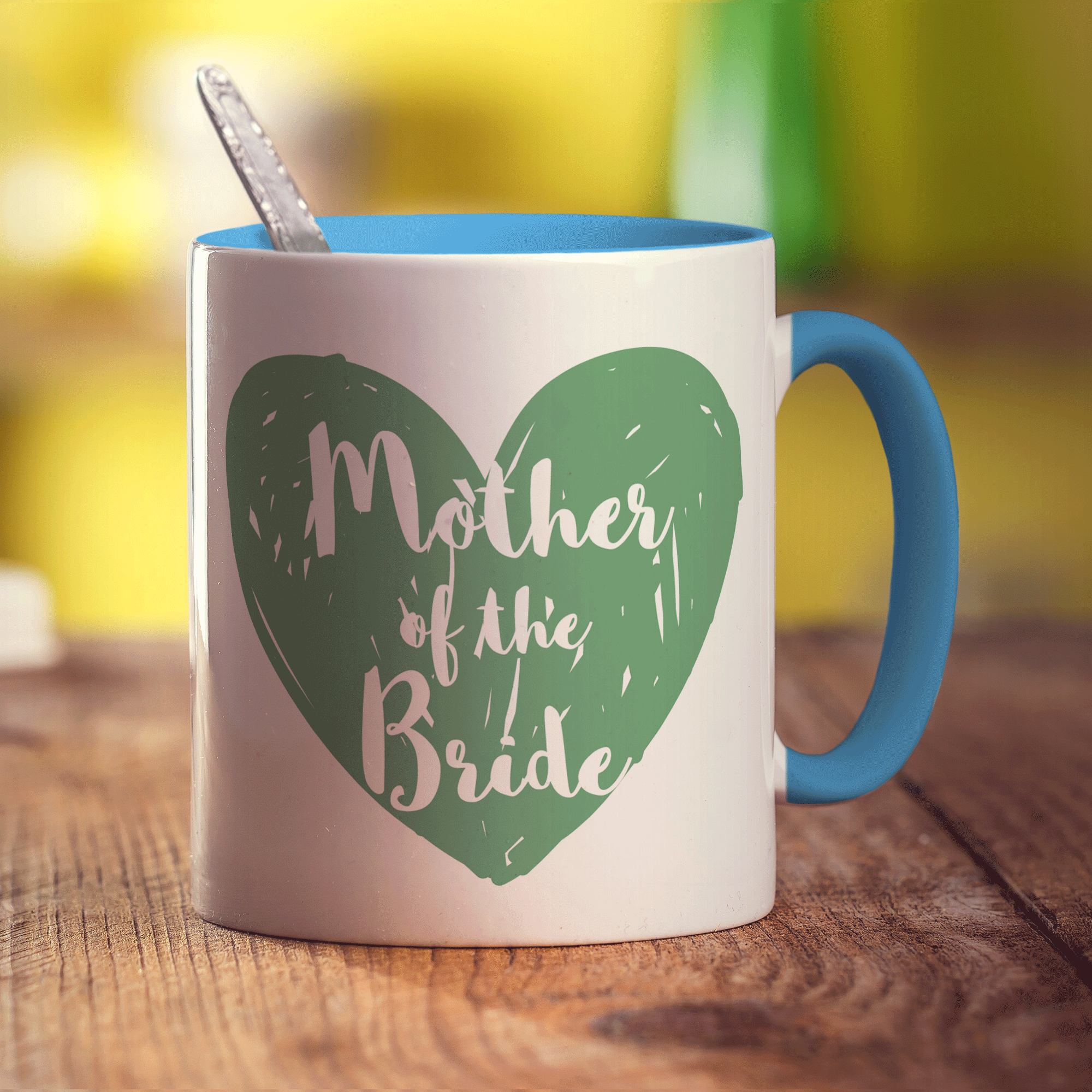 Mother of the Bride Heart Name Mug