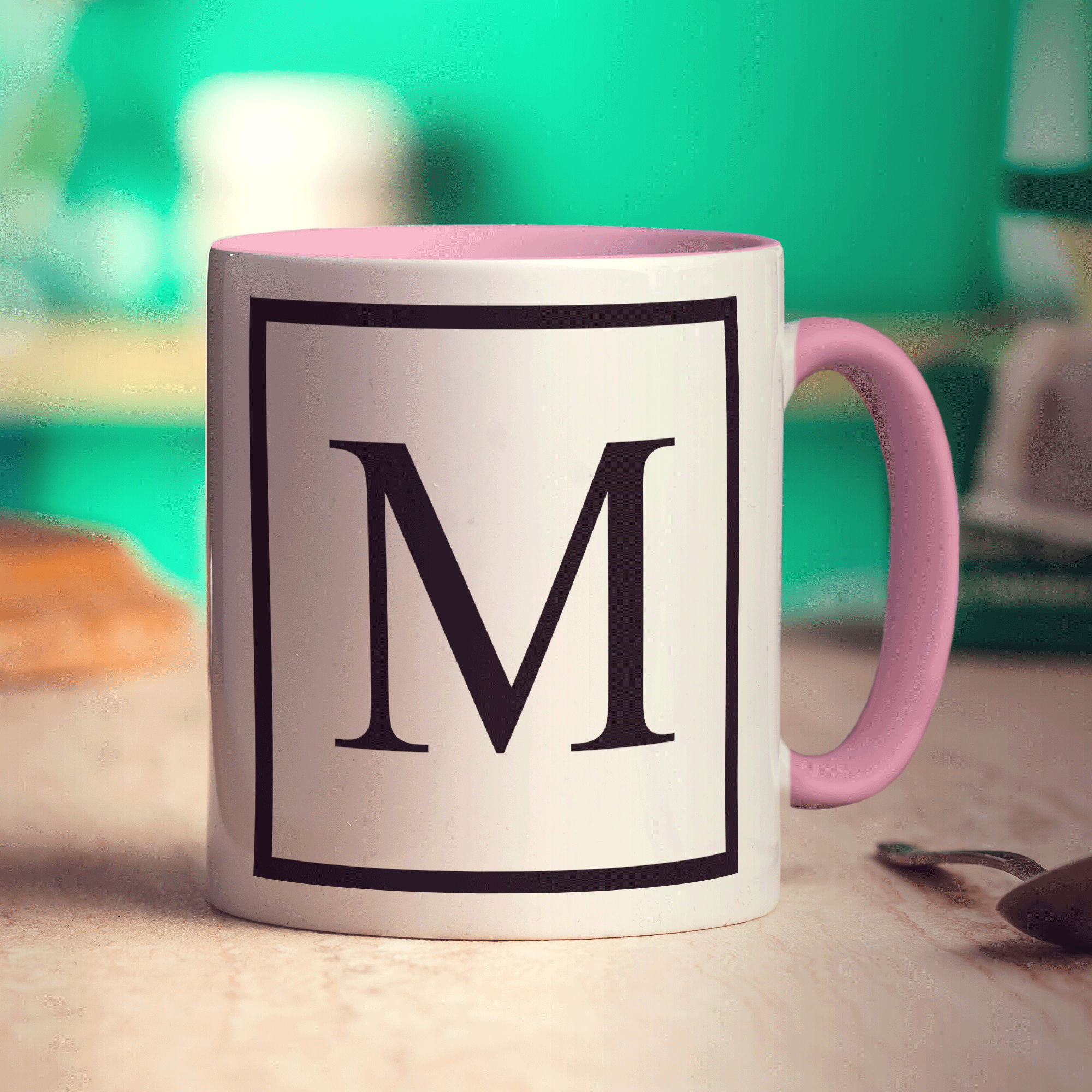 Monogram Initial Mug - Standard 330ml (11oz) / Pink