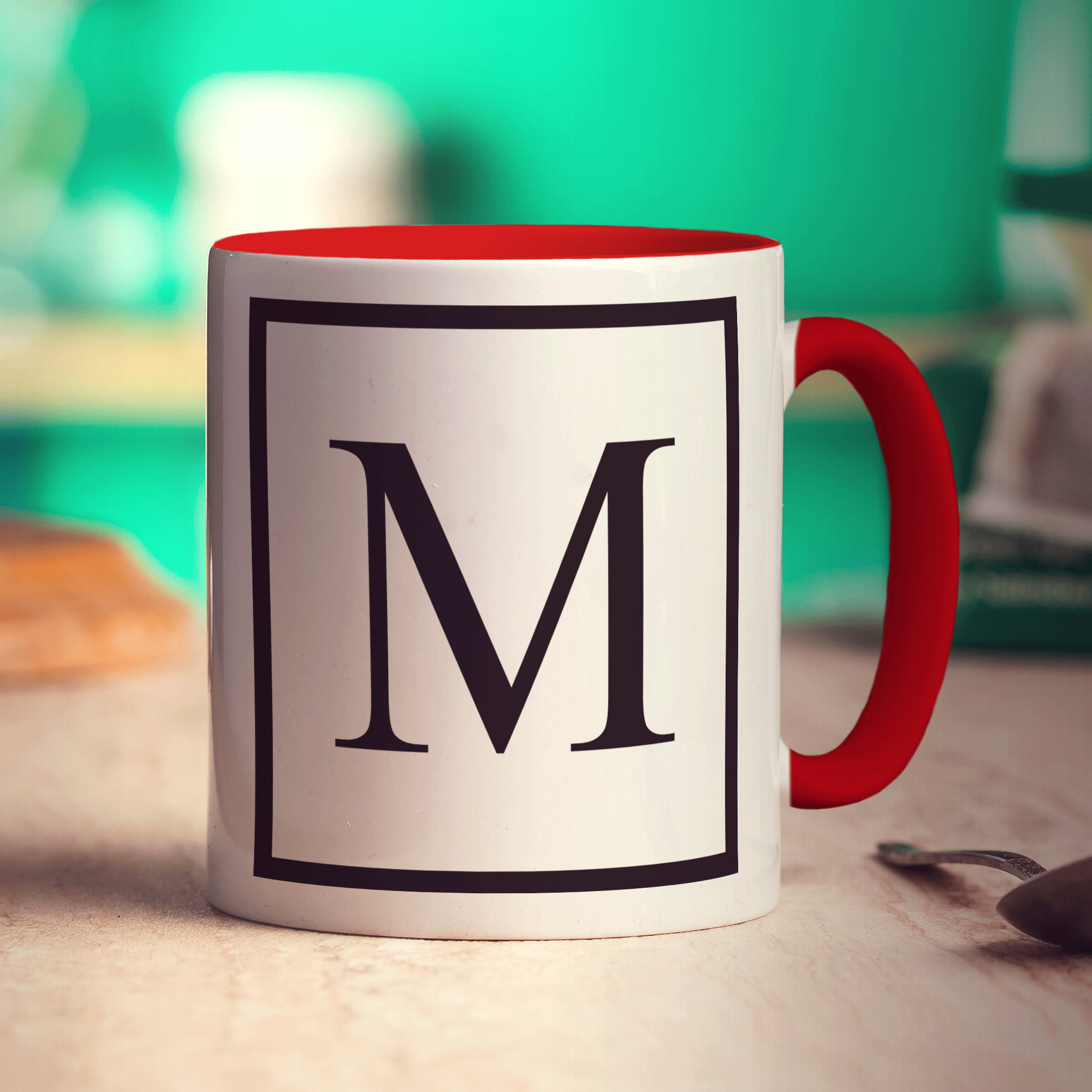 Monogram Initial Mug - Standard 330ml (11oz) / Red