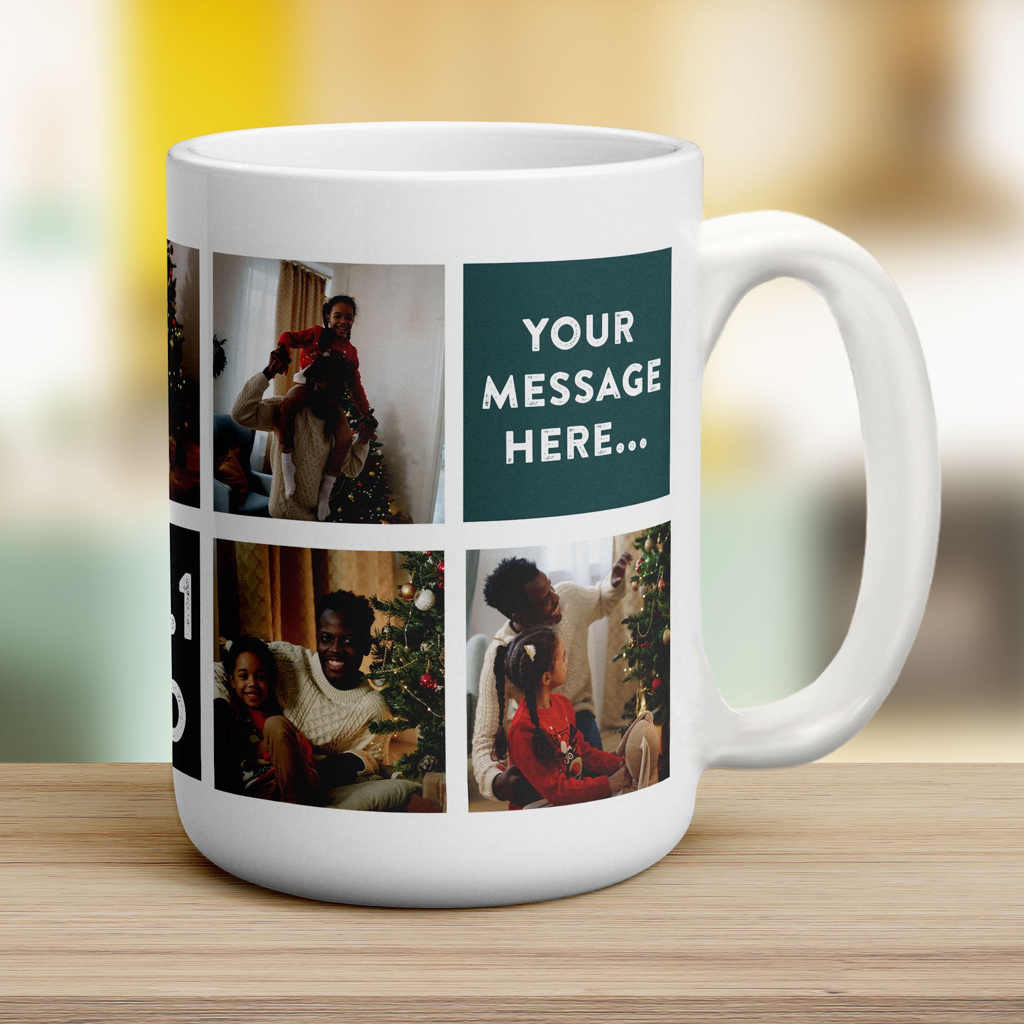 No.1 Dad Collage Mug with 7 Photos