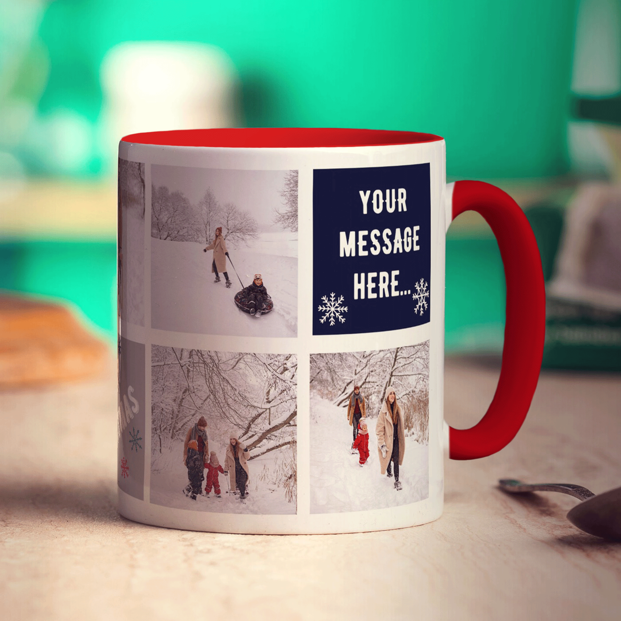 Christmas Collage Mug with 7 Photos