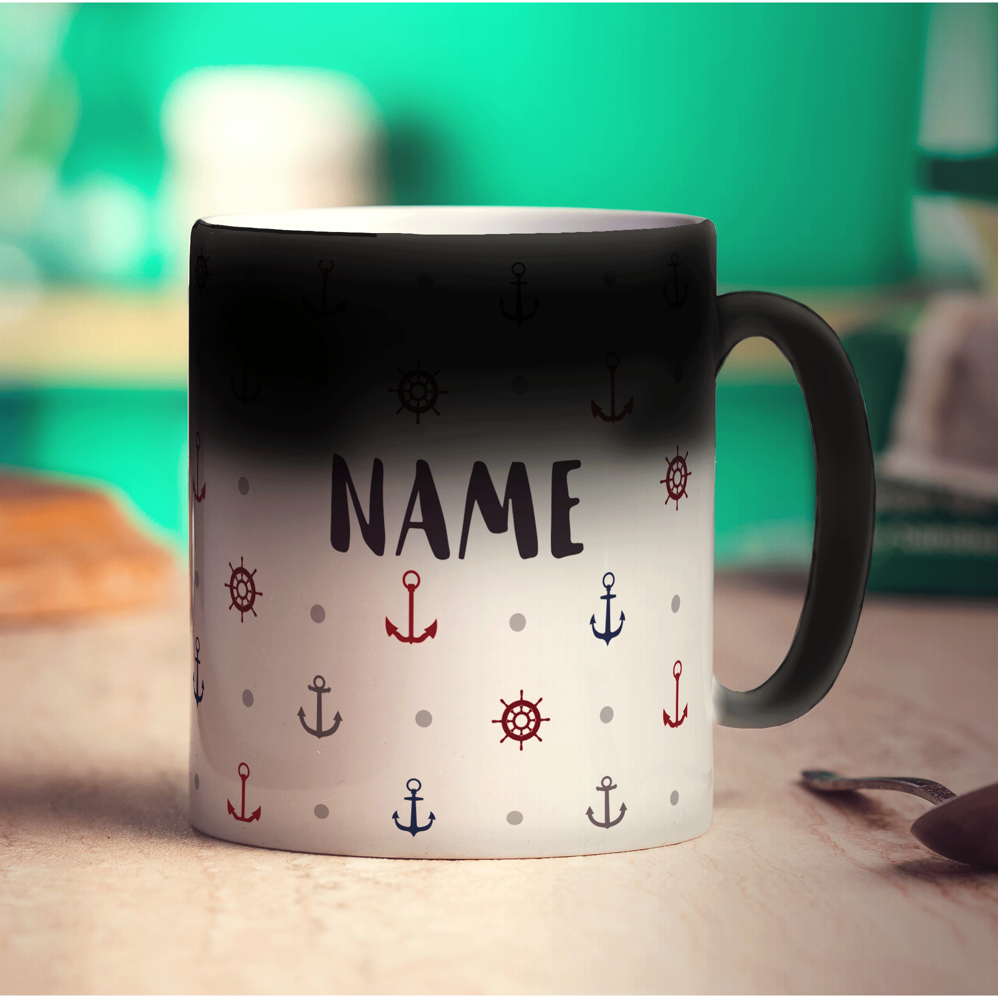 Anchor Pattern Name Mug