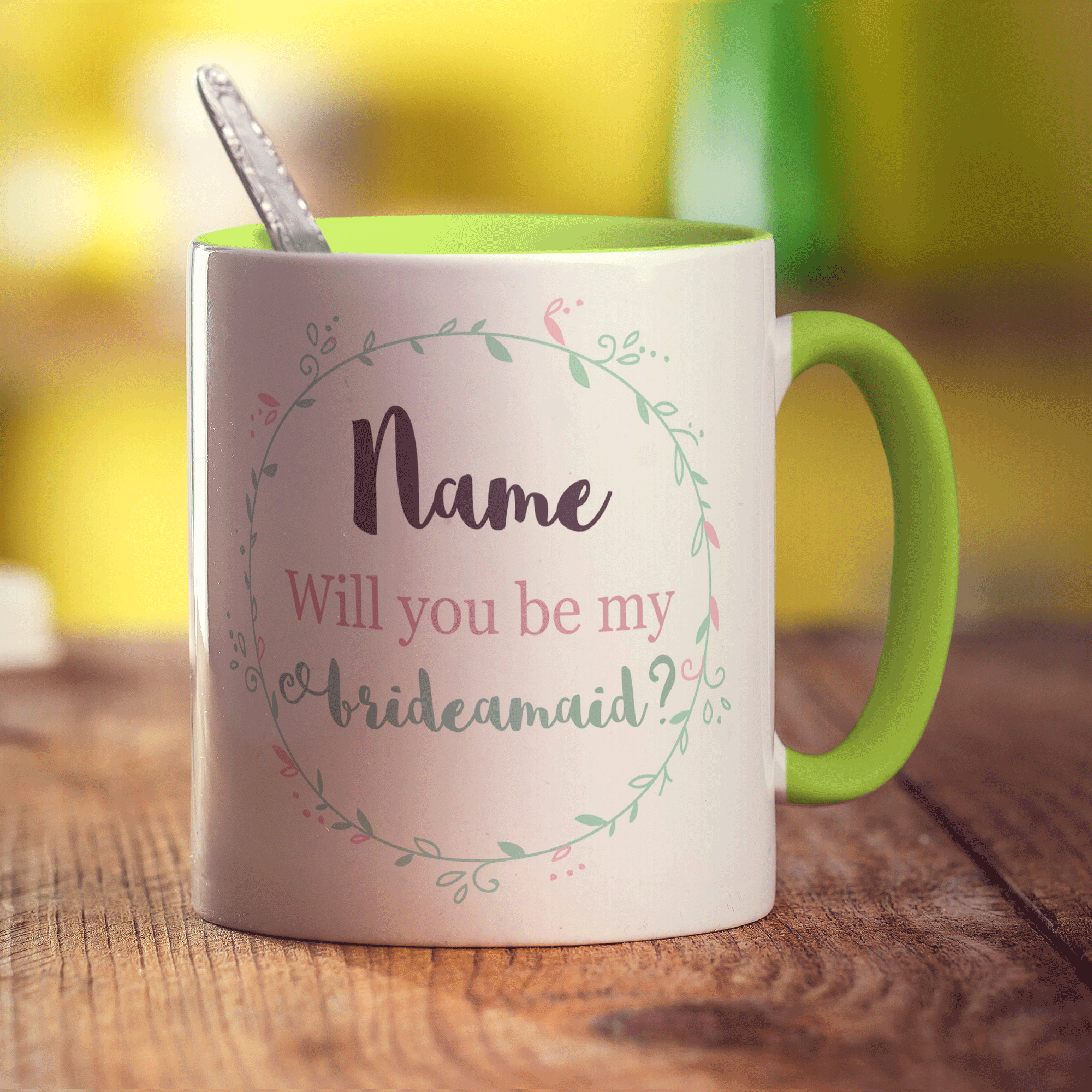 Will You Be My Bridesmaid Name Mug