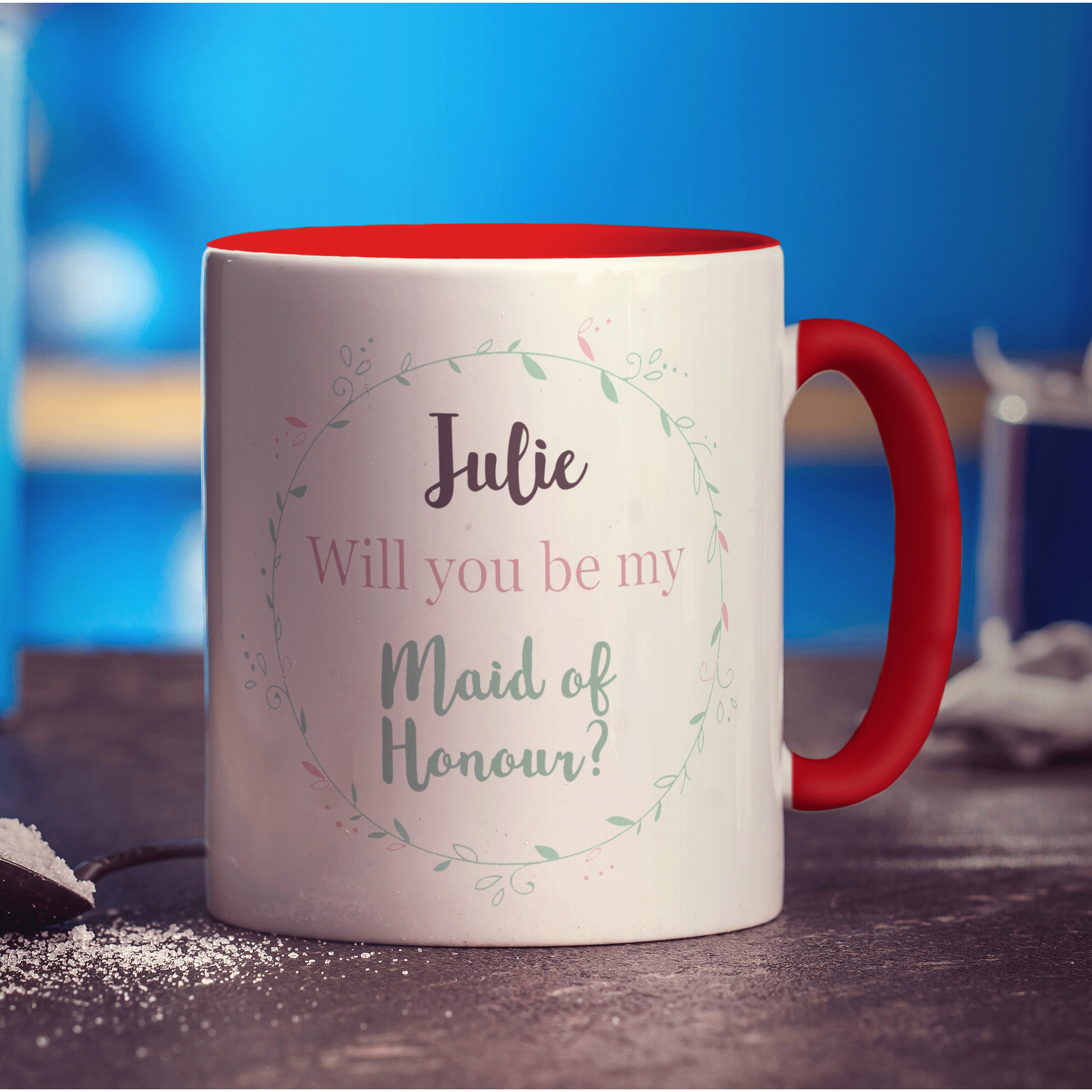 Will You Be My Maid of Honour Name Mug