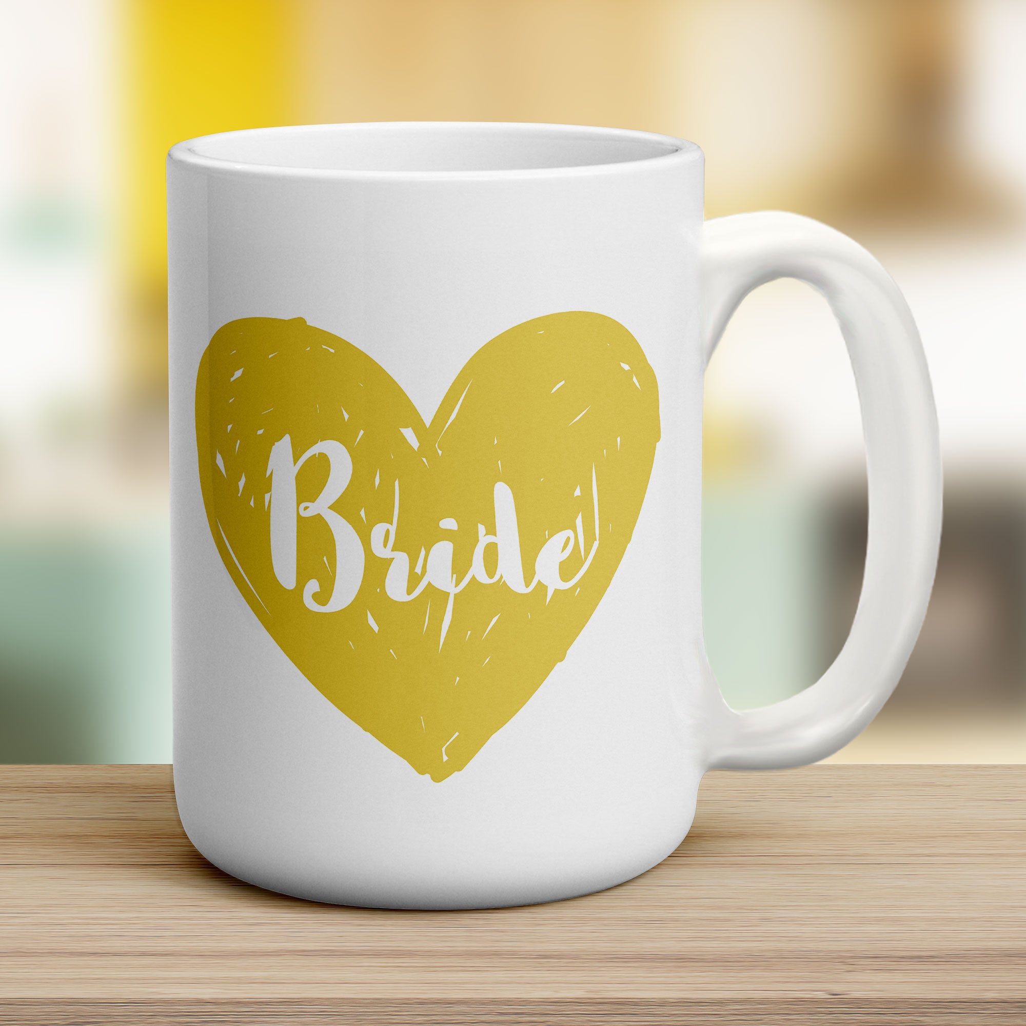 Bride Name Heart Mug