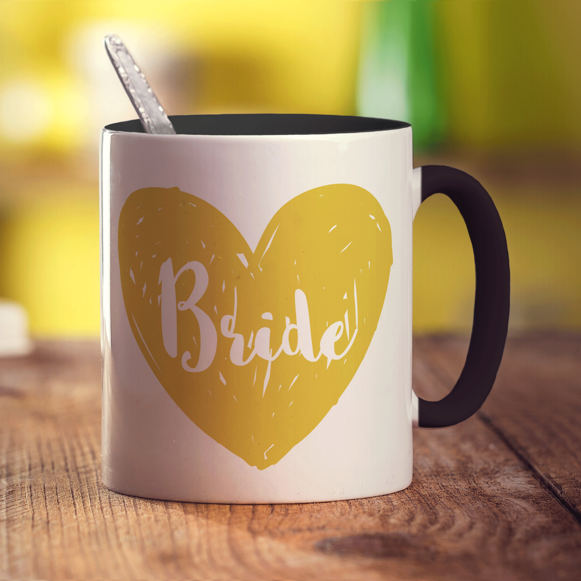 Bride Name Heart Mug