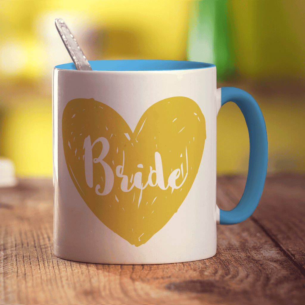 Bride Name Heart Mug