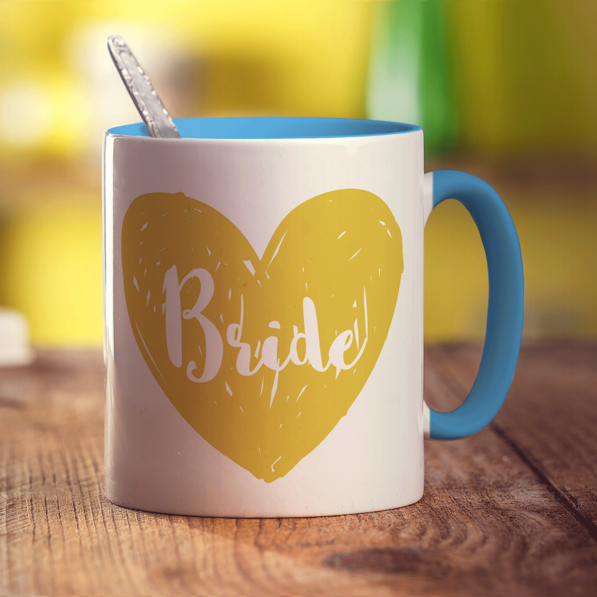 Bride Name Heart Mug