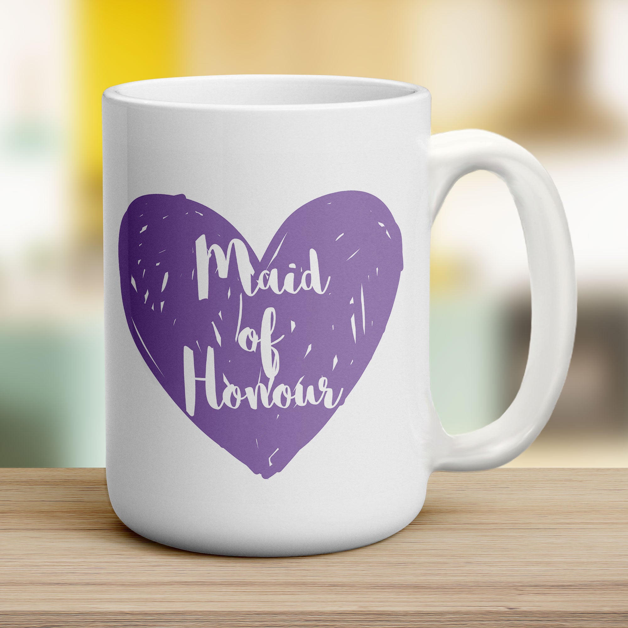 Maid of Honour Heart Name Mug