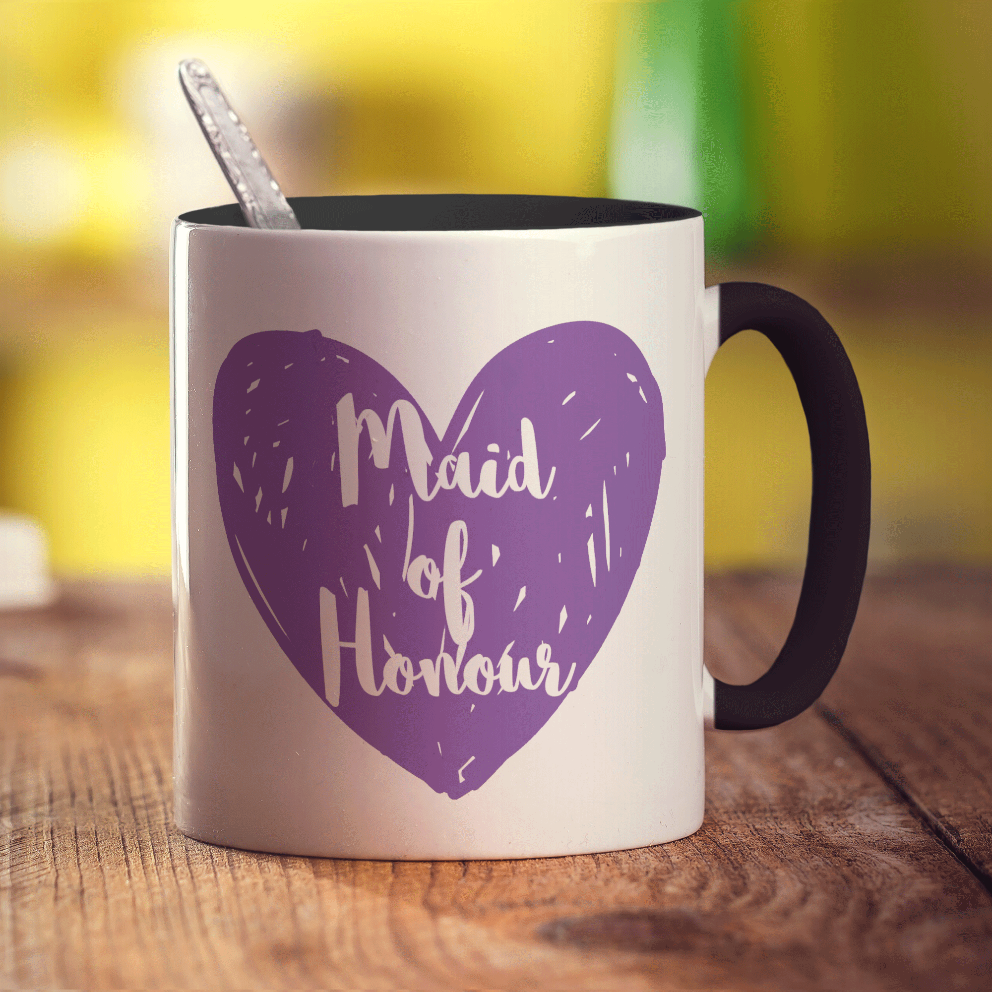 Maid of Honour Heart Name Mug