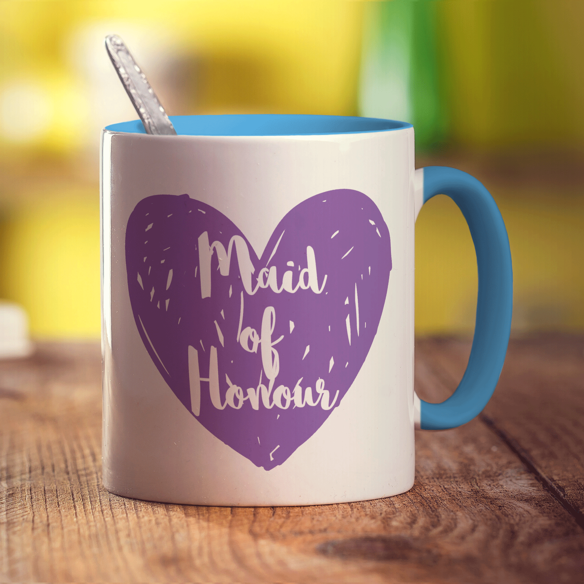 Maid of Honour Heart Name Mug