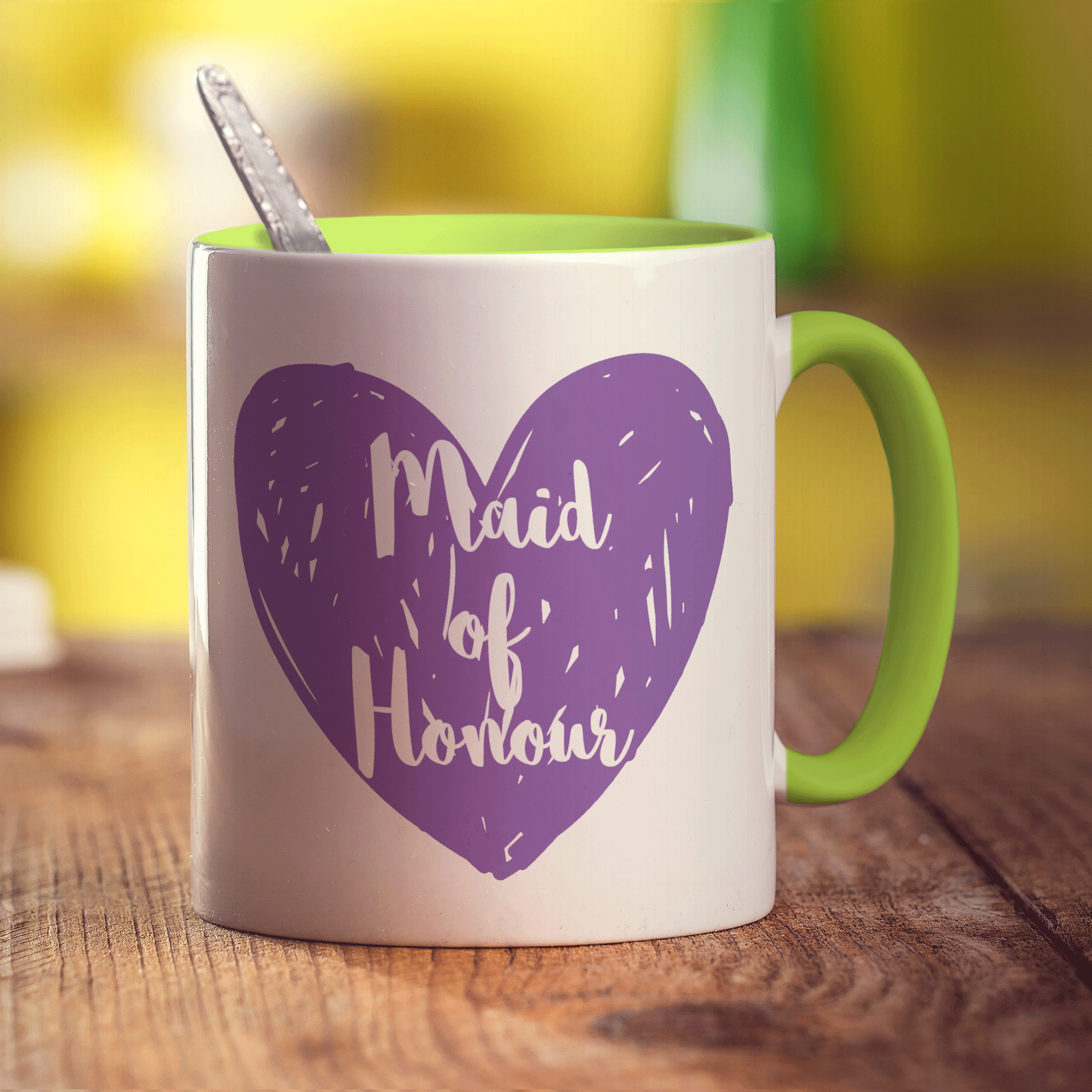 Maid of Honour Heart Name Mug