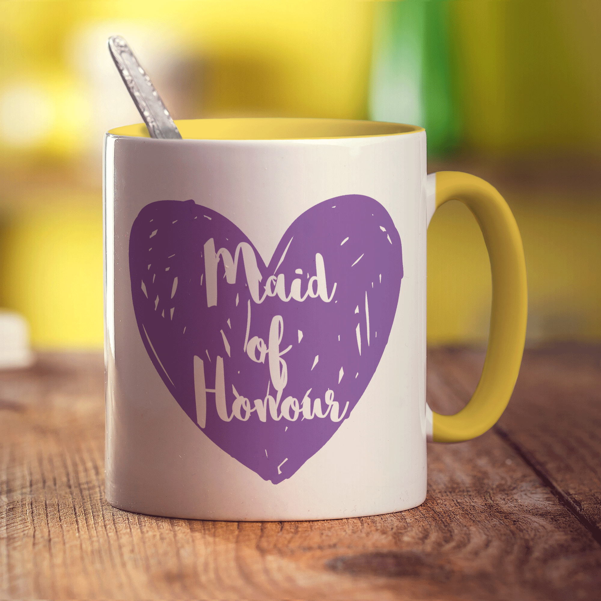 Maid of Honour Heart Name Mug