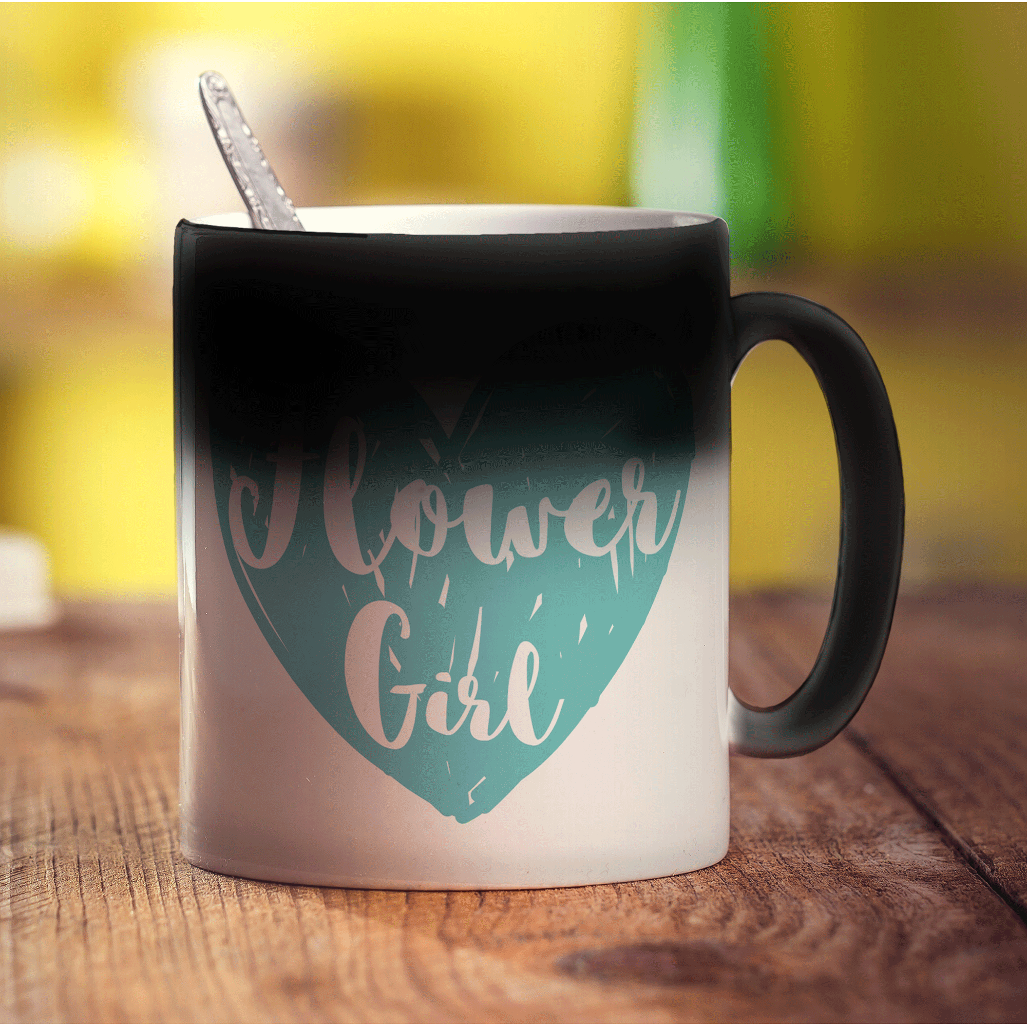 Flower Girl Heart Name Mug