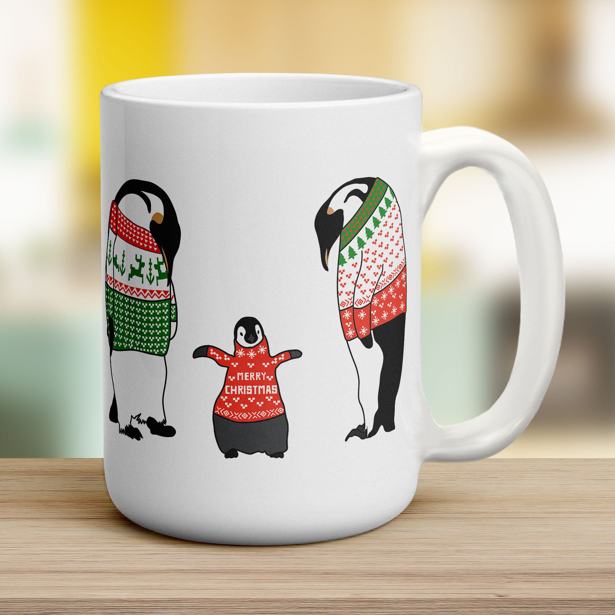 Family Penguin Photo Mug
