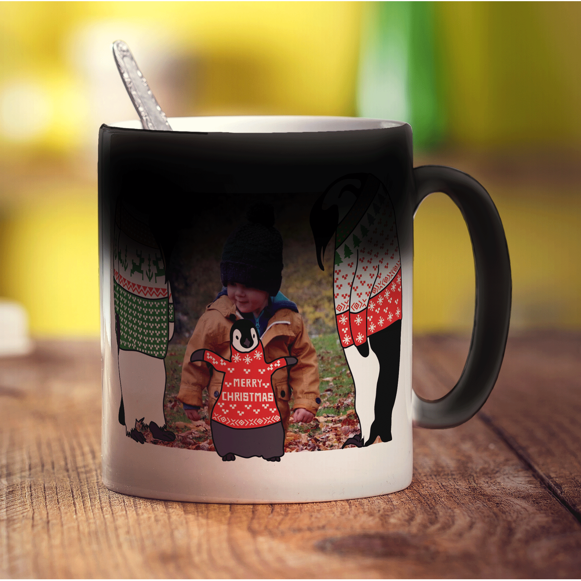Family Penguin Photo Mug