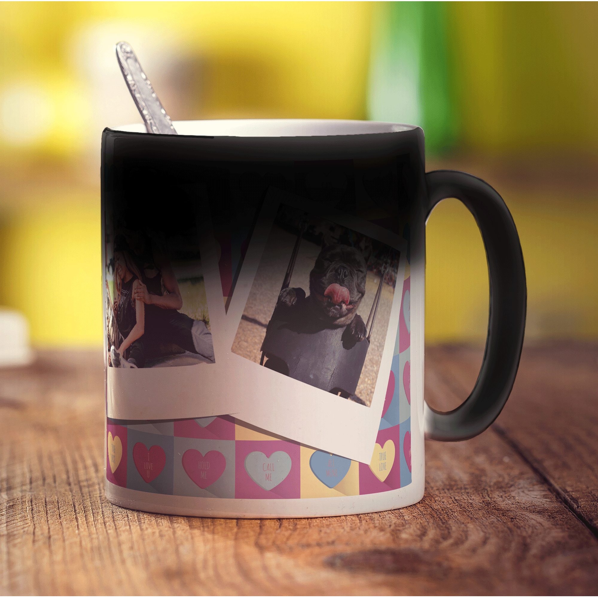 Love Pattern Polaroid Photo Mug