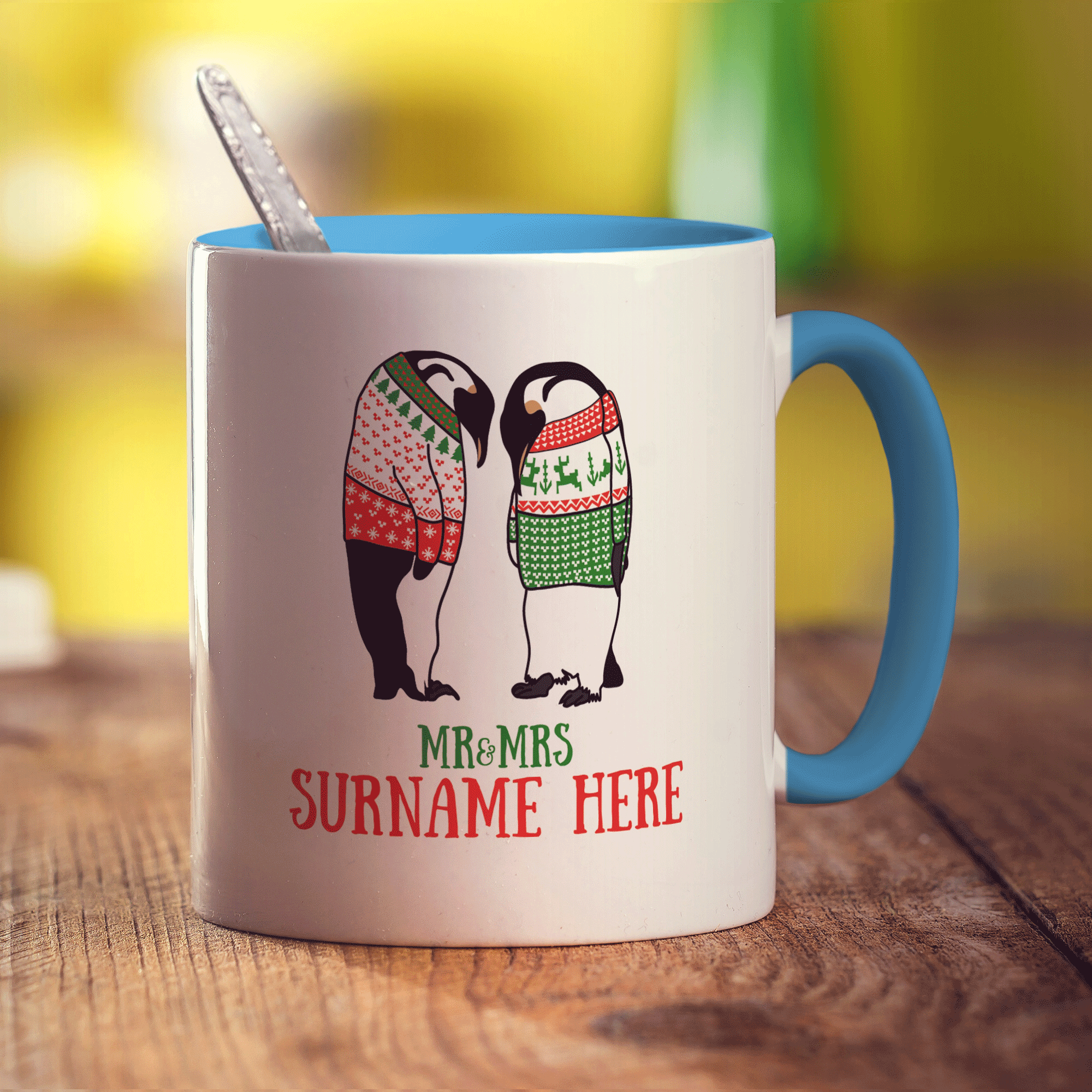Mr & Mrs Penguin Photo Mug