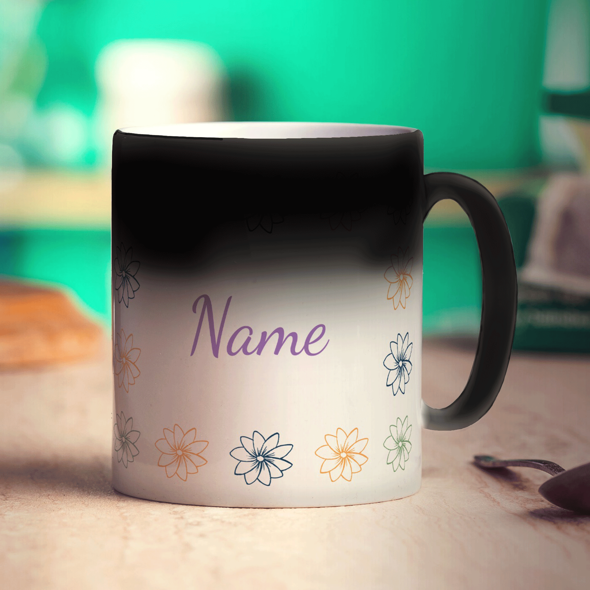 Flower Pattern Name Mug