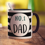 No.1 Dad Message Mug - Standard 330ml (11oz) / Black