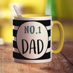 No.1 Dad Message Mug - Standard 330ml (11oz) / Yellow