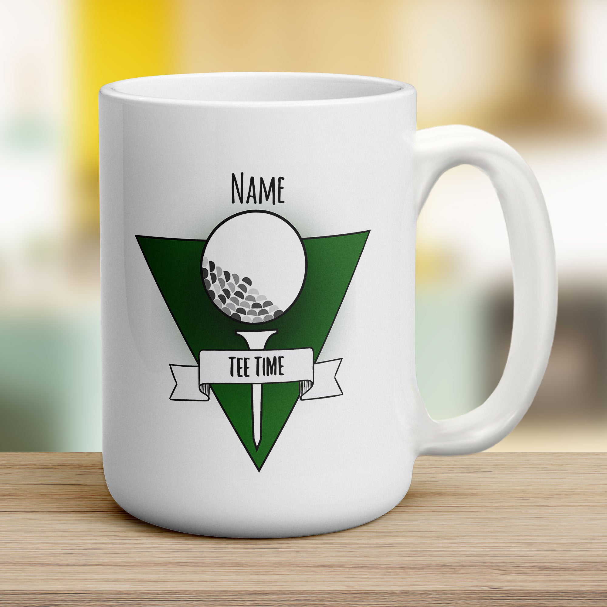 Tee Time Golf Photo Mug