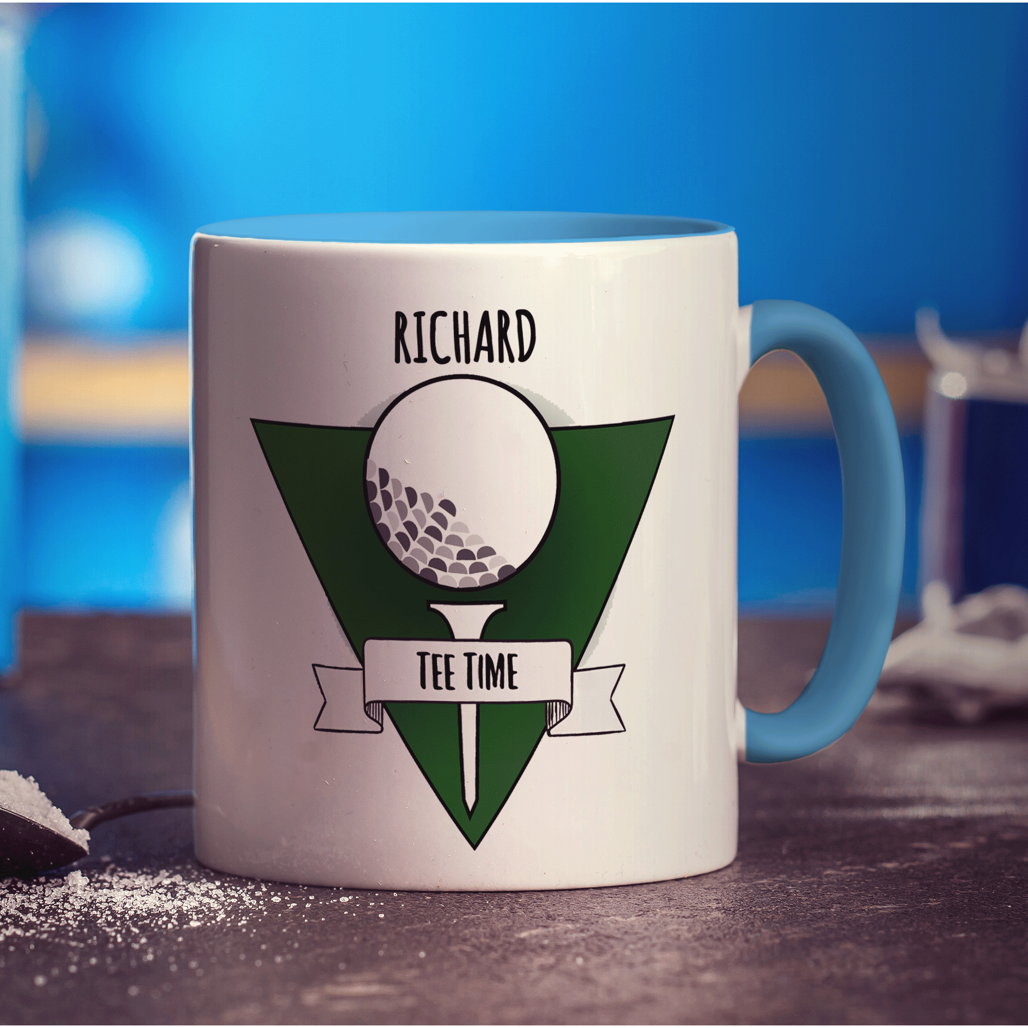 Tee Time Golf Photo Mug