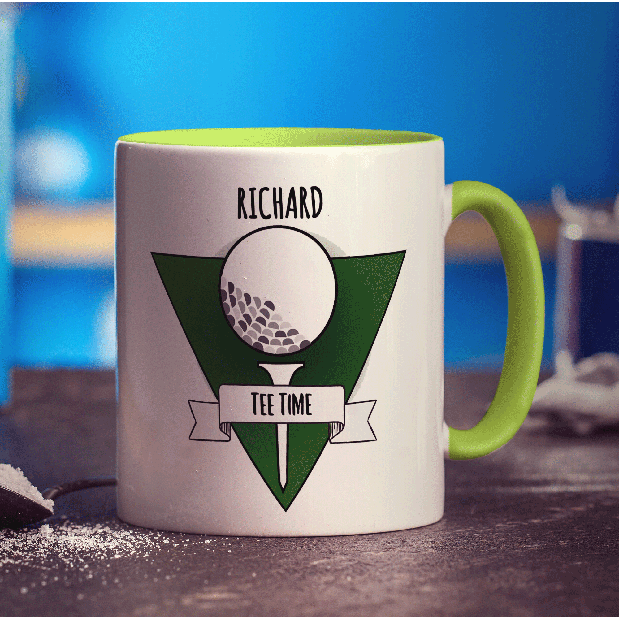 Tee Time Golf Photo Mug
