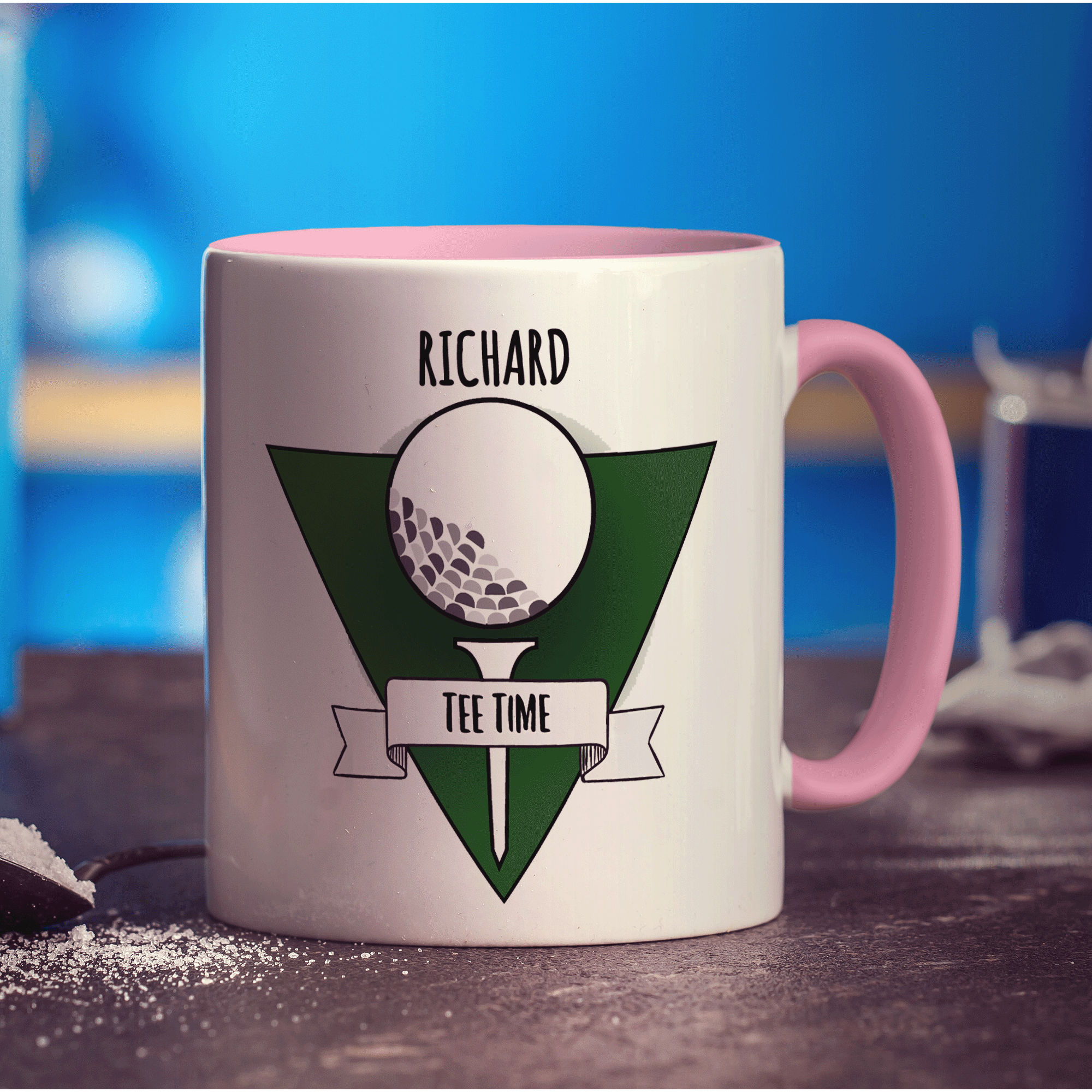 Tee Time Golf Photo Mug