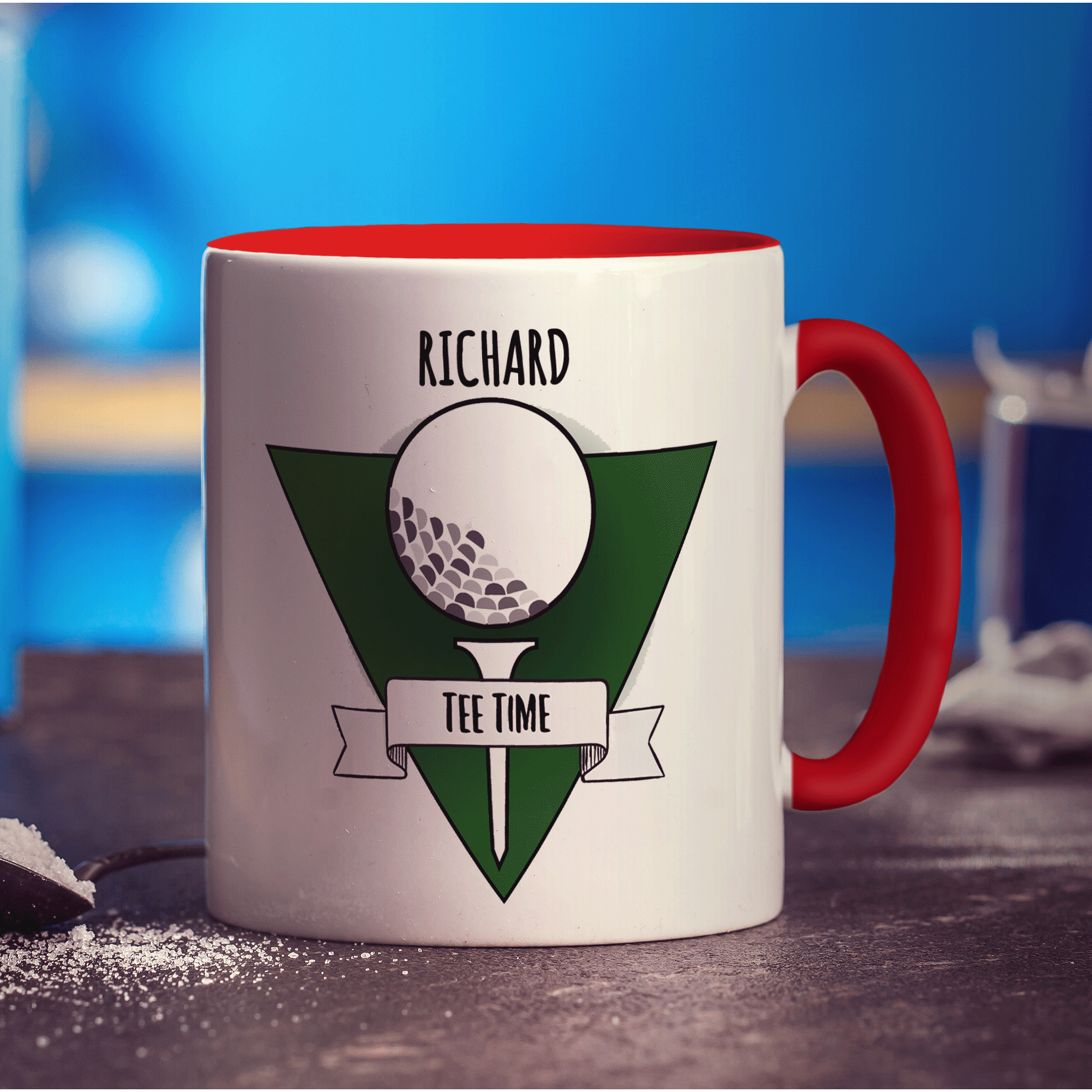 Tee Time Golf Photo Mug