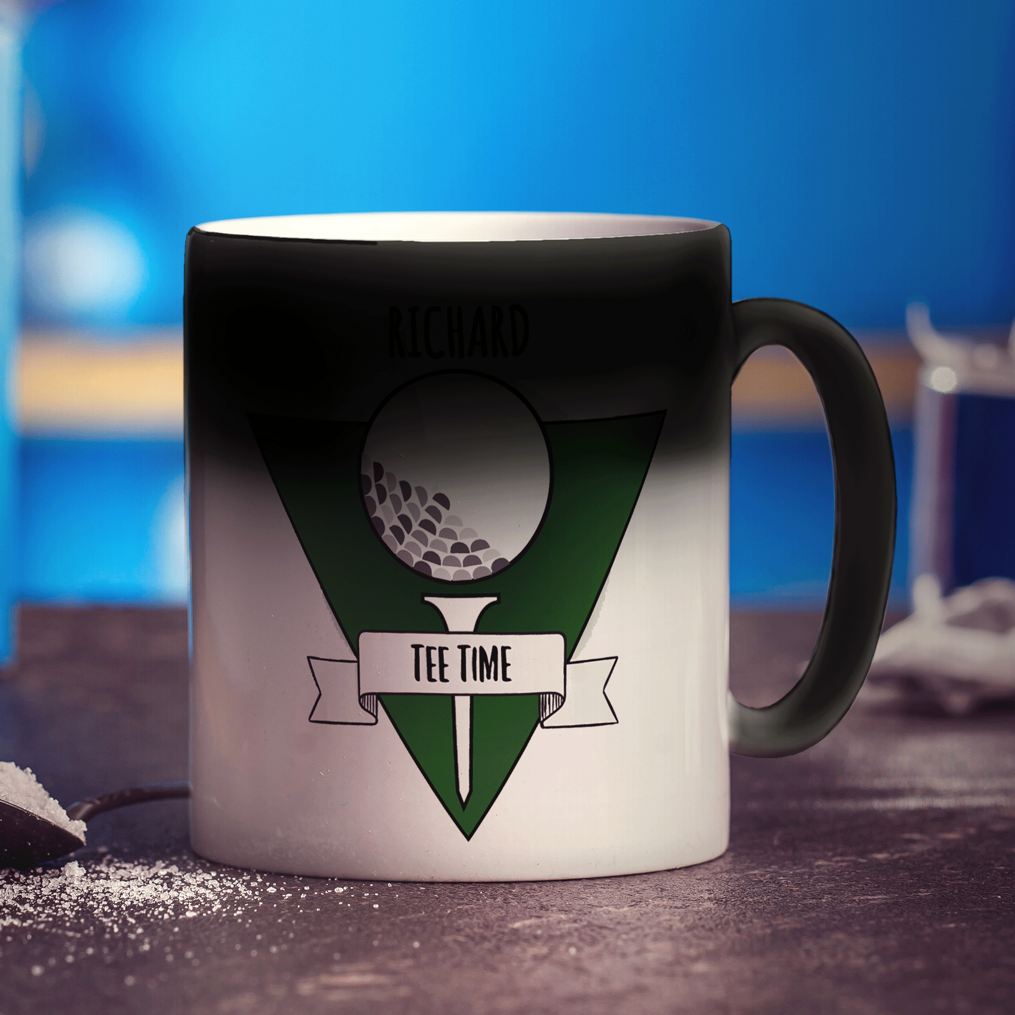 Tee Time Golf Photo Mug