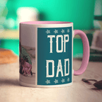 Top Dad Photo Mug - Standard 330ml (11oz) / Pink