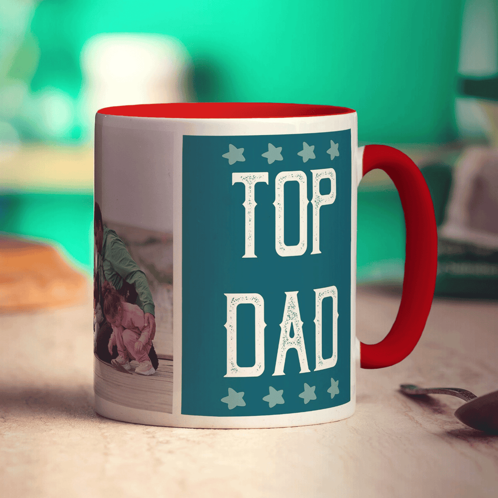 Top Dad Photo Mug - Standard 330ml (11oz) / Red