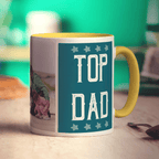 Top Dad Photo Mug - Standard 330ml (11oz) / Yellow