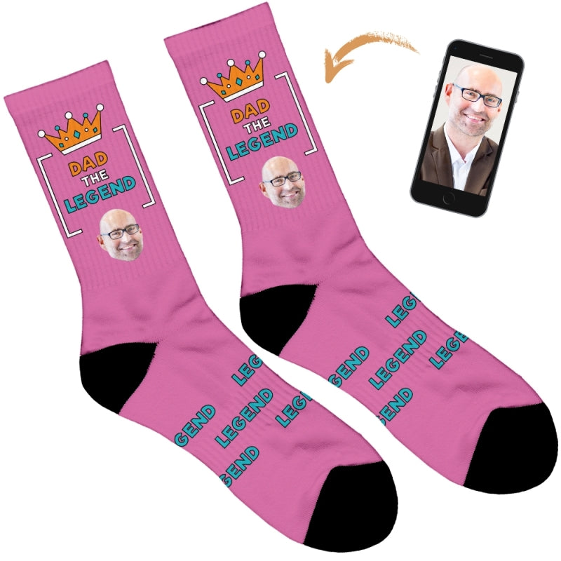 Personalised Dad Legend Socks