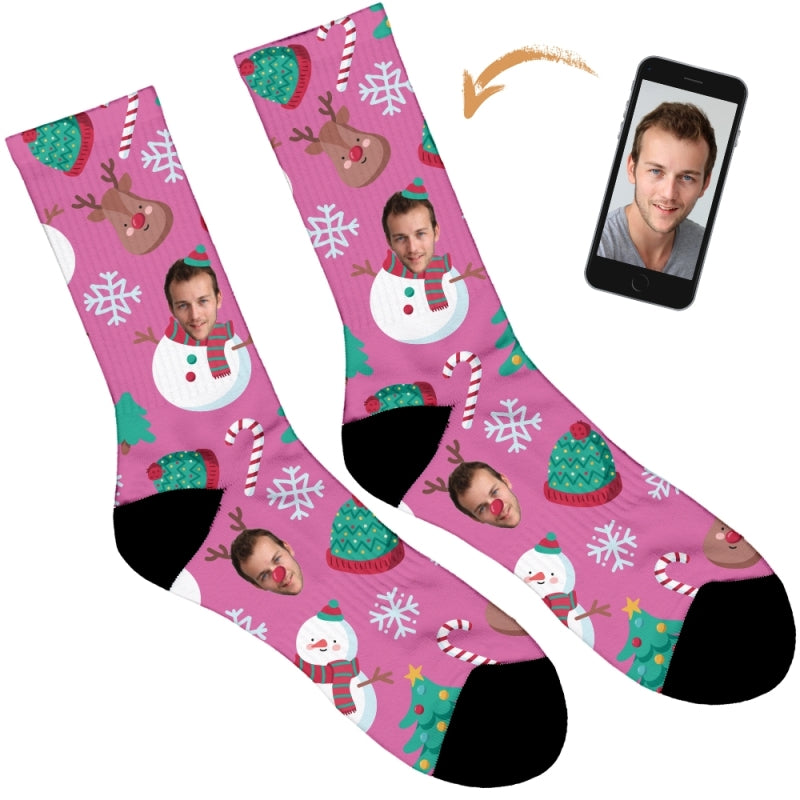 Snowman Personalised Christmas Socks