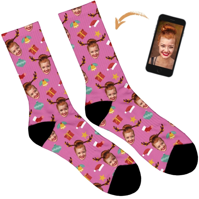 Reindeer Personalised Christmas Socks