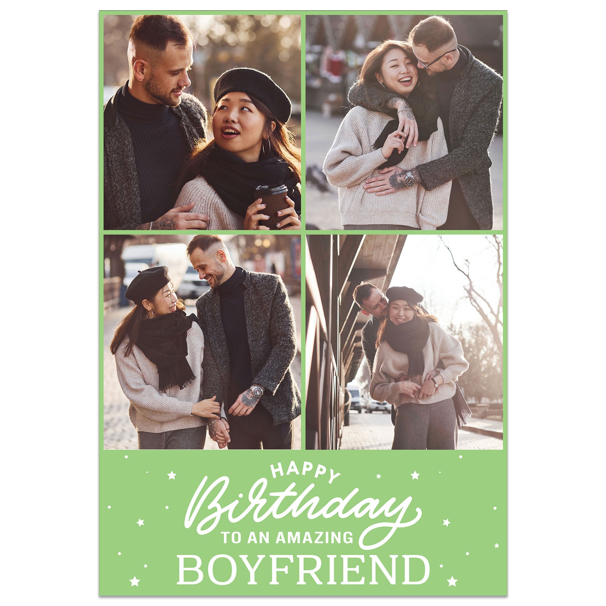 4 Photo Amazing Boyfriend Birthday Card