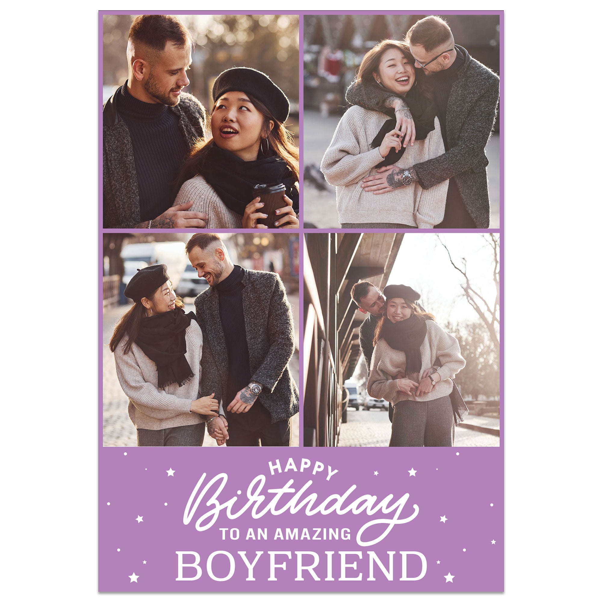 4 Photo Amazing Boyfriend Birthday Card
