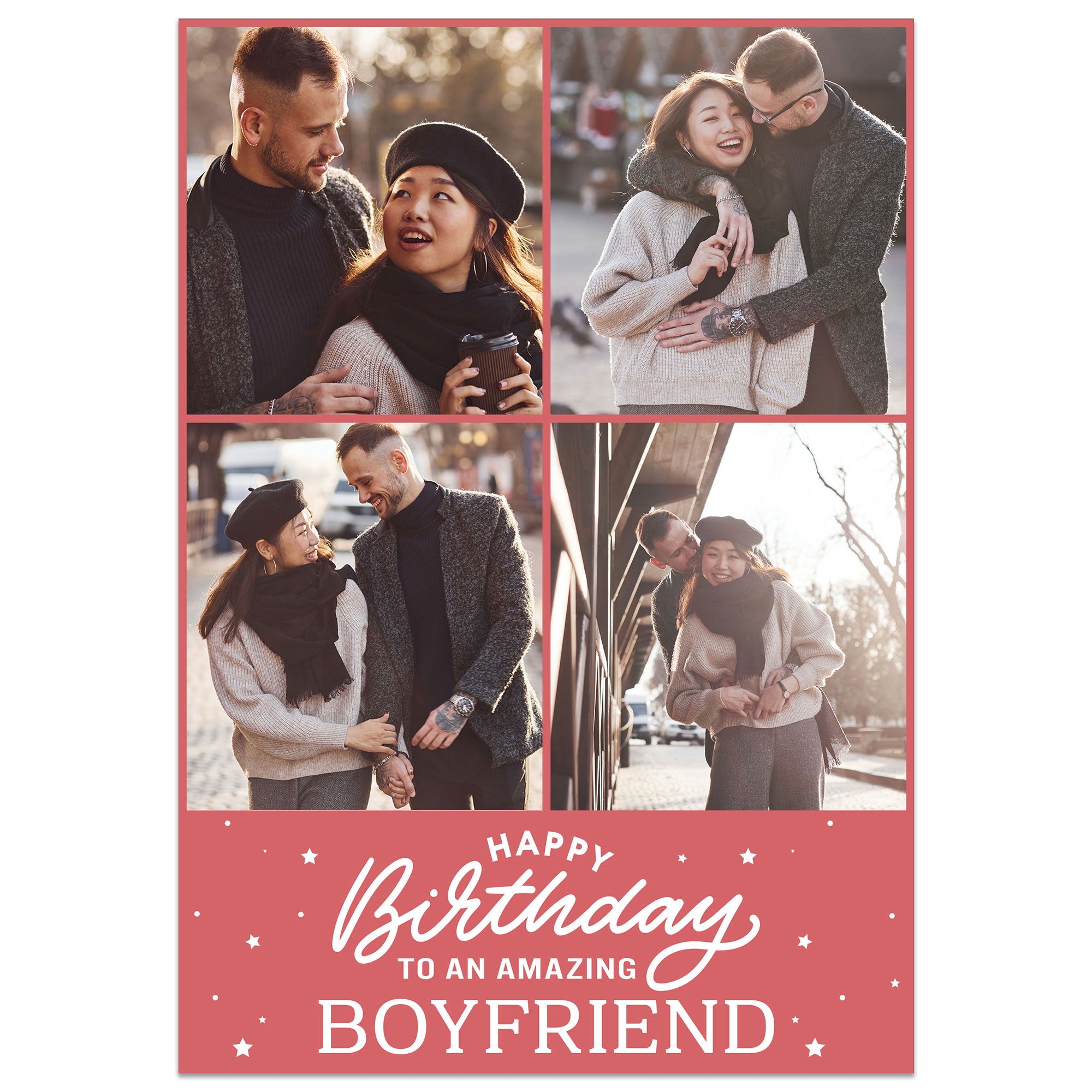 4 Photo Amazing Boyfriend Birthday Card