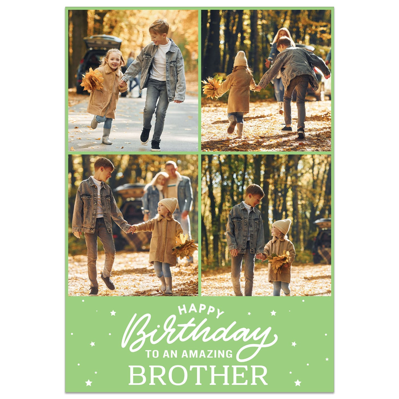 4 Photo Amazing Brother Birthday Card