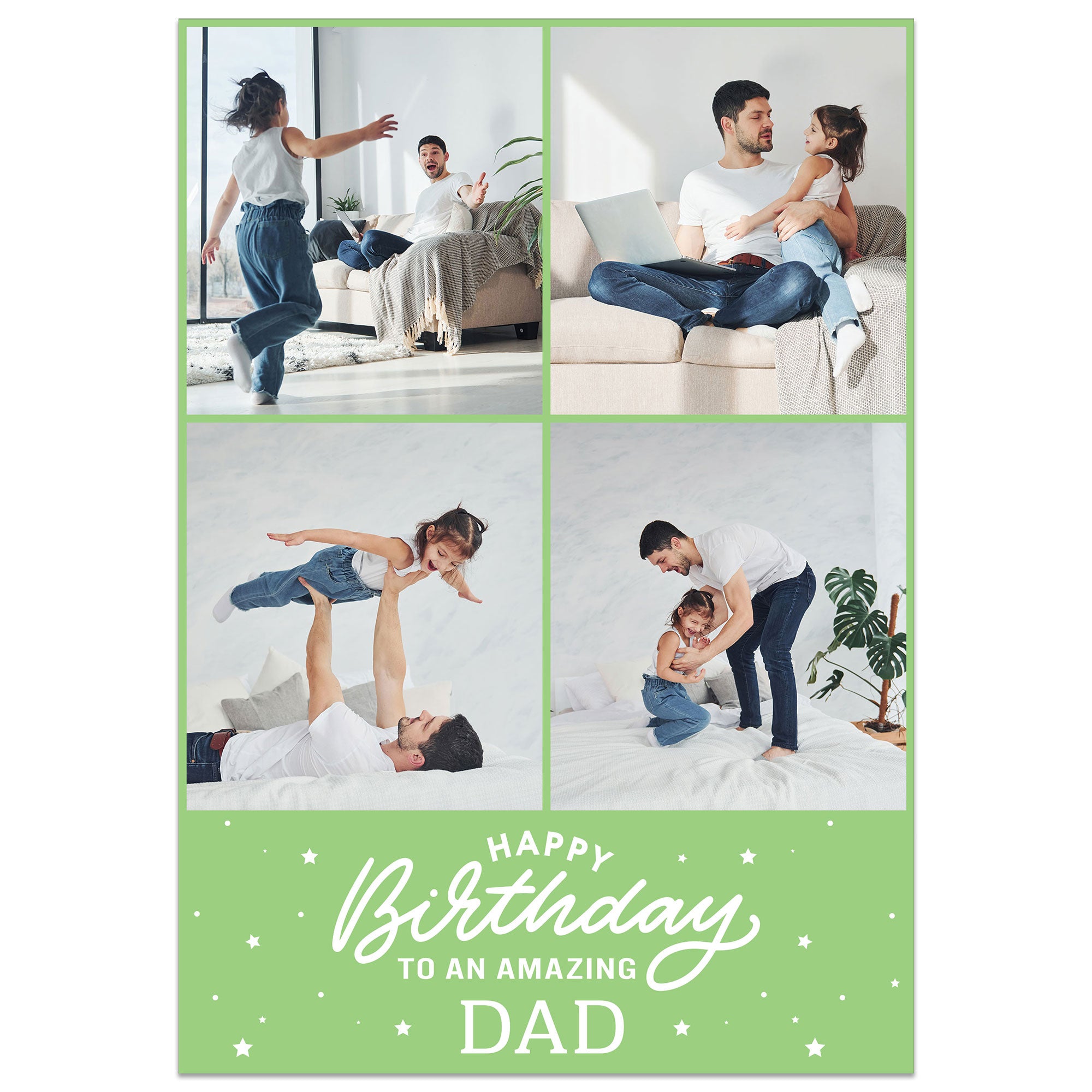 4 Photo Amazing Dad Birthday Card
